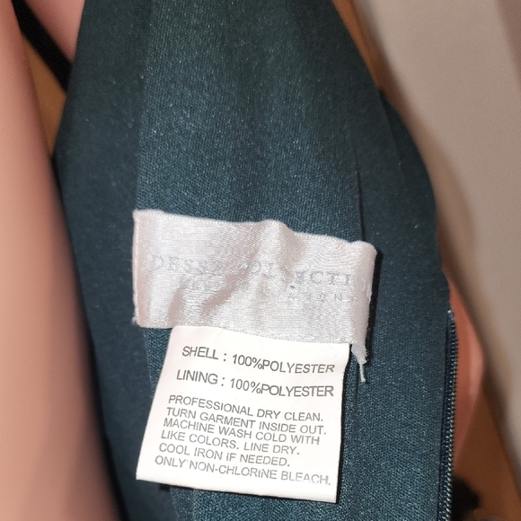 Dessy Collection Green Sleeveless Halter Maxi Gown - Picture 12 of 15